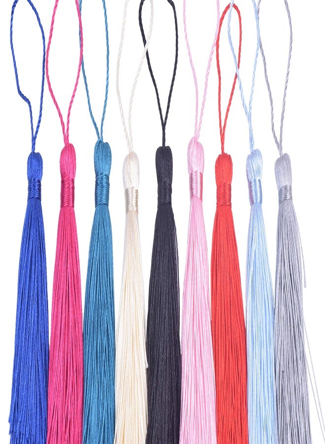 KONMAY 20pcs Silky Handmade Tiny(3.5') Soft Craft Mini Tassels with Loops for Bookmarks Jewelry Making, Decoration DIY Projects (Mixed(20 colors randomly, one of each)) - Image 3